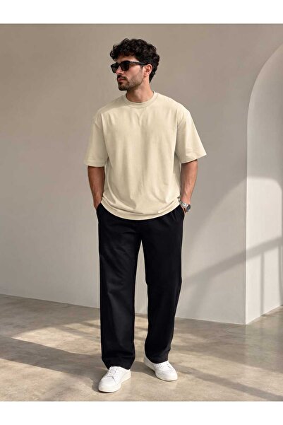 ZAVIXO Men's Basic Oversize T-Shirt Modern Casual Street Style