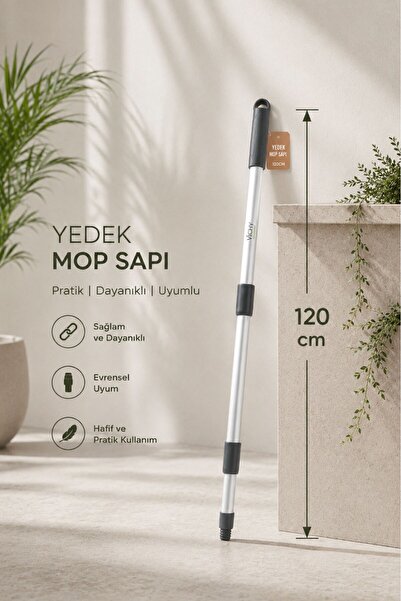 Vichy Yedek Mop Sapı 120 cm – Dayanıklı Metal Gövde, VICHY-7031