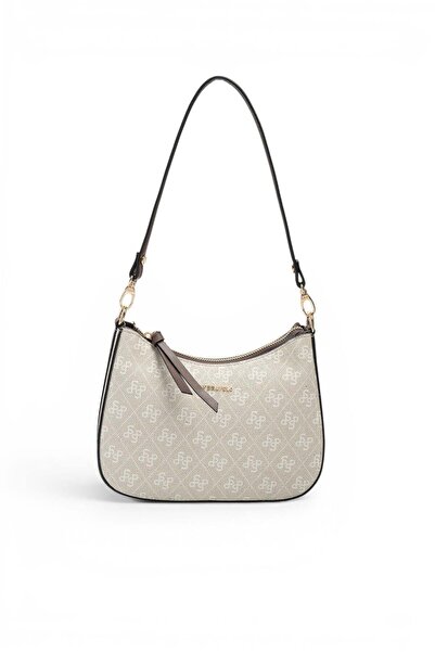 Silver Polo Stone - Brown Monogram Women's Shoulder Bag Sp1259