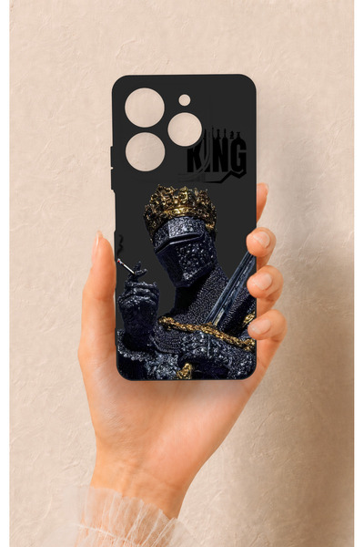Vip Case حافظة سيليكون بنمط King متوافقة مع هاتف Tecno Spark 10 Pro
