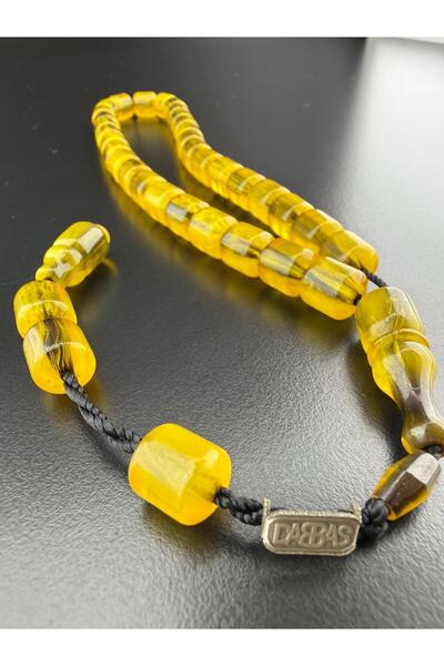 Jewel Father's Day - Dabbas Master Craftsmanship Crimped Amber Prayer Beads -...