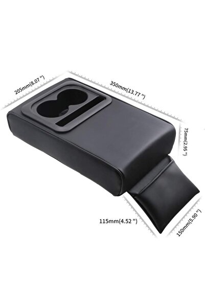 ORVILLA Multifunctional Car Armrest Pad with Dual Cup Holder and Phone Pocket...