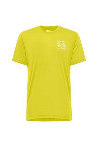 Jack Wolfskin Tricou tehnic pentru bărbați Vonnan Graphic SS 2025-Galben-M