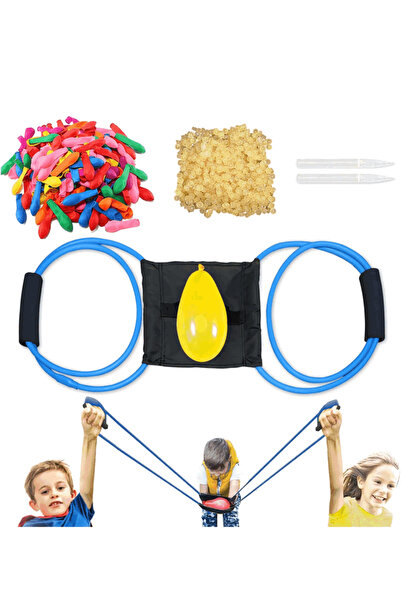 Topjowga Set Lansator pentru baloane de apa si 500 de baloane, TOPJOWGA, Alba...