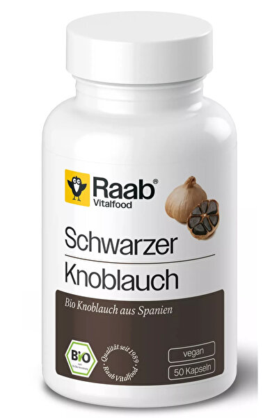 RAAB Usturoi negru bio 500mg 50 capsule 25g