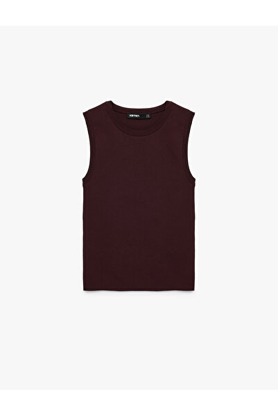 Koton Regular Fit Kolsuz Bisiklet Yaka Triko Bluz