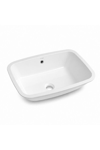 İsvea Soluzione Tezgah Altı Kare Gömme Lavabo 45 cm Beyaz | 10PL77045
