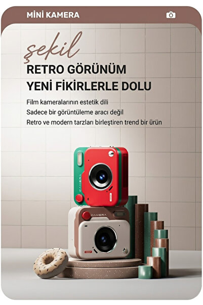 Ally PixMini Retro Video Dijital Kamera Ağ Kamerası DVR 1080P HD