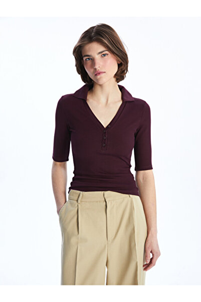 LC Waikiki Sparkling Choices by Shining Store Devrik Roba Collar Textured Wom...