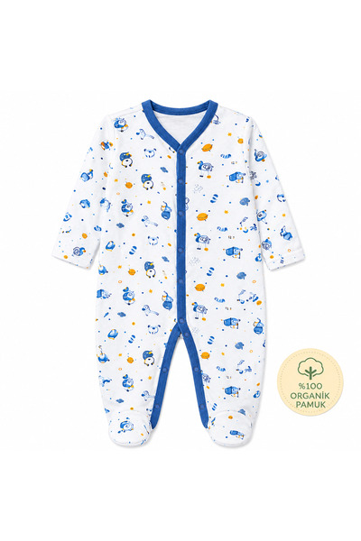 Mother Love 100% Organic Cotton Jumpsuit with Booties