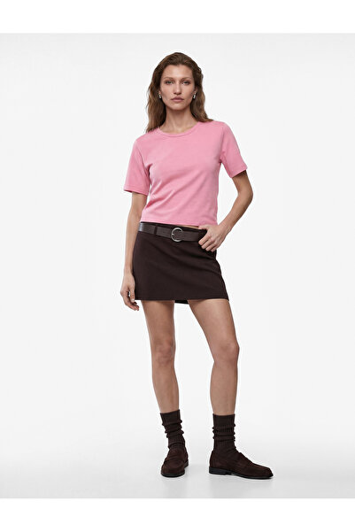 Koton Pamuk lu Slim fit Majica kratkih rukava okrugla kragna Osnovni