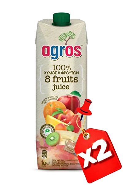 Agros 2x 8 FRUCTE MULTIVITAMINE 100% 1000 ml