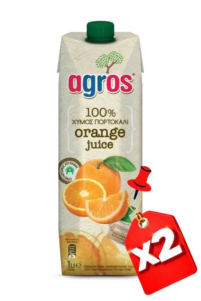 Agros 2x PORTOCALE 100% 1000 ml