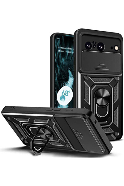Techsuit Πίσω Κάλυμμα Προστασίας Πλαστικό / Σιλικόνη Μαύρο (Google Pixel 8) Κ...