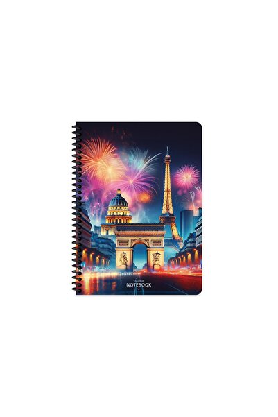 KESKİN COLOR دفتر ملاحظات حلزوني من ستيتي سبيرال بغطاء مربعات من مادة البولي ...