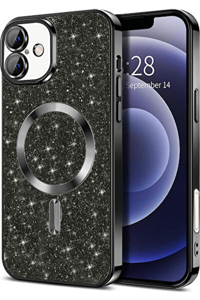 Techsuit Λαμπερή Μαύρη Θήκη Πλάτης Σιλικόνης (iPhone 16)