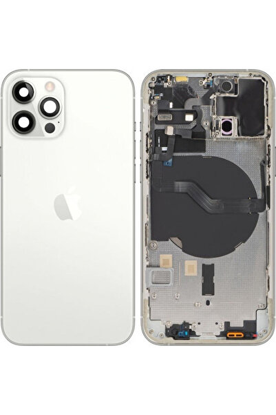 Apple Iphone 12 Pro Κάλυμμα Μπαταρίας Μεσαίο Πλαίσιο Ασημί Ανταλλακτικό