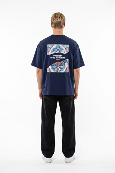 Respire Tricou supradimensionat Itsbyzey bleumarin