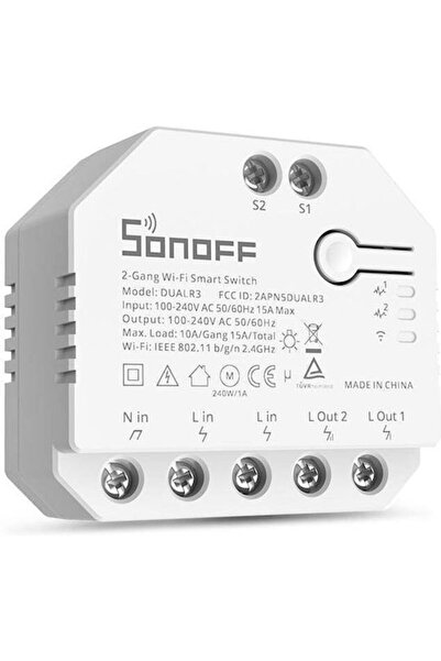 Sonoff Έξυπνος Διακόπτης Dual R3 2 Καναλιών Wi-Fi 15A