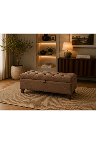 Web WEBRON Kahverengi sandıklı açılır puf&bench