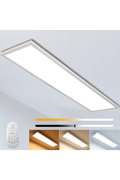 OEM Panou LED de tavan 120x30 cm, dimabil, cu pilot, alb, modern