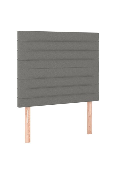 vidaxl Tăblie de pat gri închis 90x5x118/128 cm, material textil