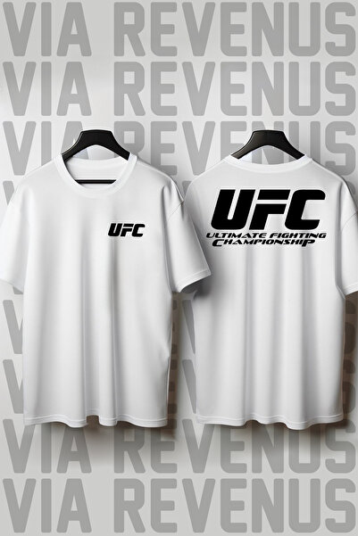 Vordevia Tricou unisex cu imprimeu UFC, 100% bumbac, croială lejeră