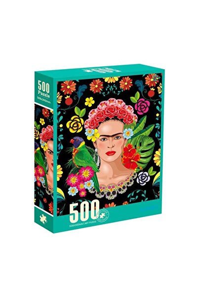 Zet Puzzle Frida Kahlo cu flori (500 de piese)