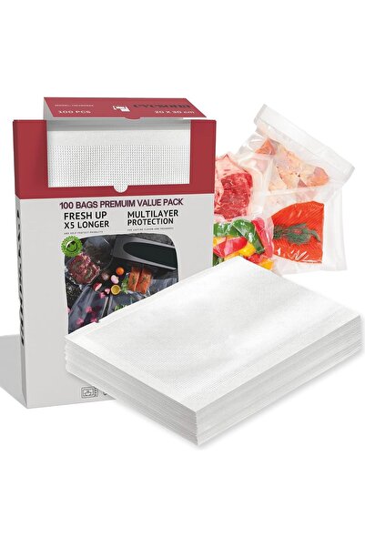 OEM Pungi pentru ambalare la vid presate 100 bucăți 20x30 cm transparente