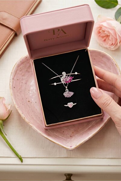 perry accessories gold papatyalı kararmaz çelik kolye ve bileklik seti özel v...