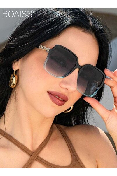 ROAISS نظارات شمسية نسائية مربعة الشكل بحماية من الأشعة فوق البنفسجية UV400، ...
