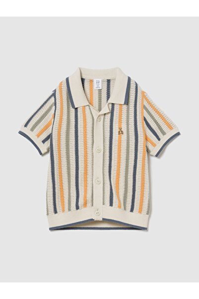 GAP Erkek Bebek Turuncu Polo Yaka Triko T-Shirt