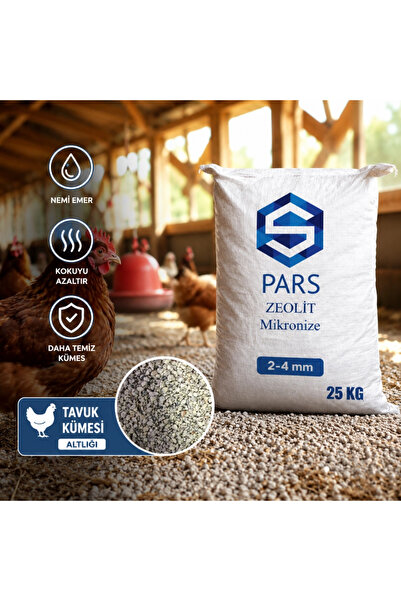 Pars Doğal Zeolit 2-4 mm 25 Kg | Toprak, Kümes ve Koku Giderici Altlık