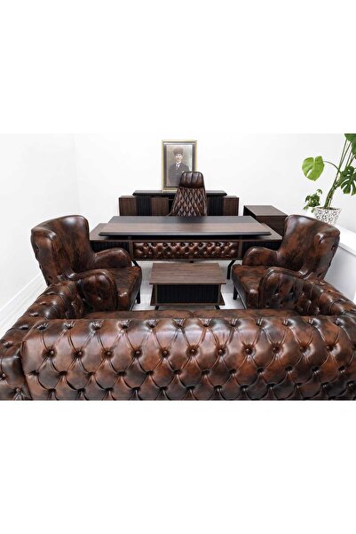 MOBLERD MOBİLYA DİPLOMAT MAKAM TAKIMI FULL SET 8 PARÇA