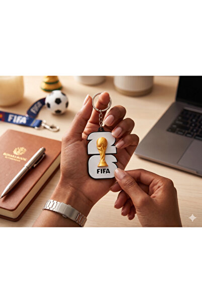 Minikbahcem 2026 World Cup Design 3D Embossed Fifa Keychain - Collectible Foo...