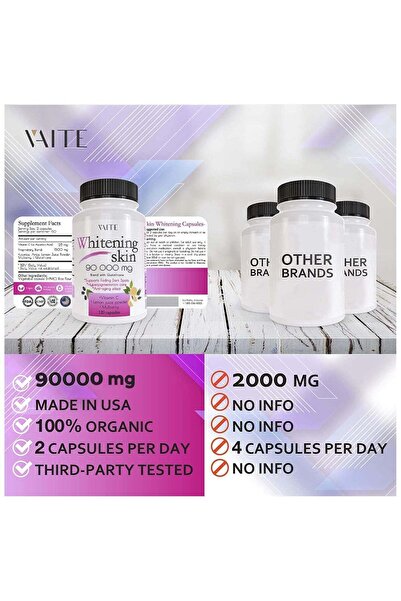 Top Choice Vaite Whitening Skin Glutathion for Skin Whitening 5000 Mg