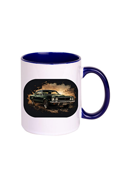 CERCİBAZAAR Classic Car Design Porcelain Mug – Custom Printed Mug with Color ...