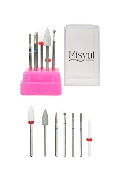 Misyul Şeffaf Kutu İçinde 7'li Freze Ucu Başlığı MIS-1370