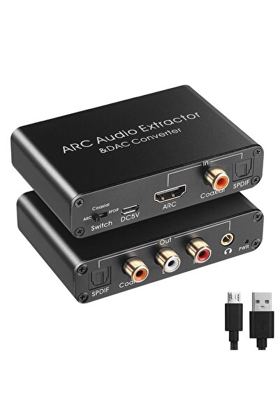 OEM Adaptor HDMI ARC, Convertor Digital-Analogic DAC de 192 KHz, Extractor Au...