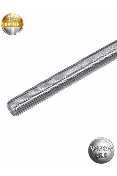 abcpaslanmaz Dişli Çubuk | ÇAP: 8MM - 1 Metre METRİK8 - Paslanmaz Dişli Mil |...