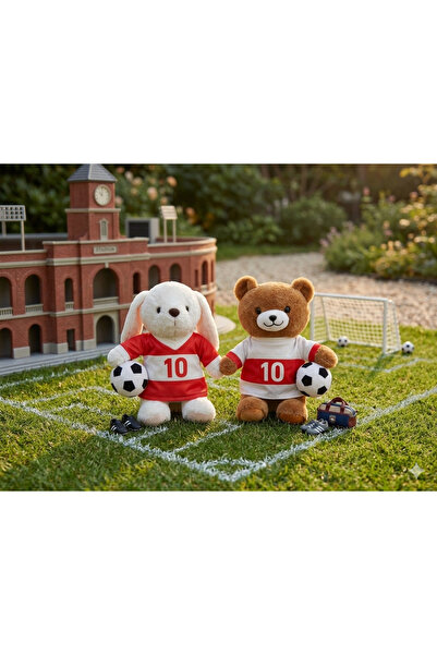 TIGOES Fan Plush Toy Set - Red and White Athlete Uniforms, Number 10 Plush Be...