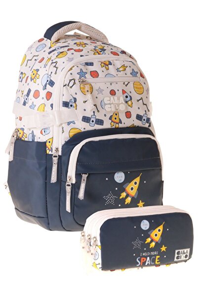 CalaCilo Set rucsac școlar și suport pentru creion cu imprimeu spațial pentru...