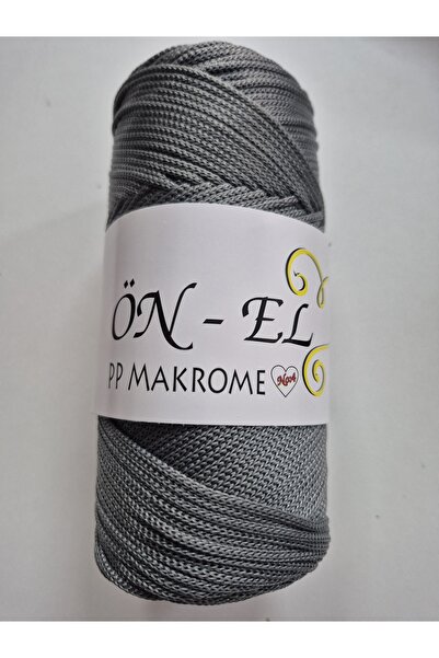 Önel Makrome Polyester ip 200 gram Gri