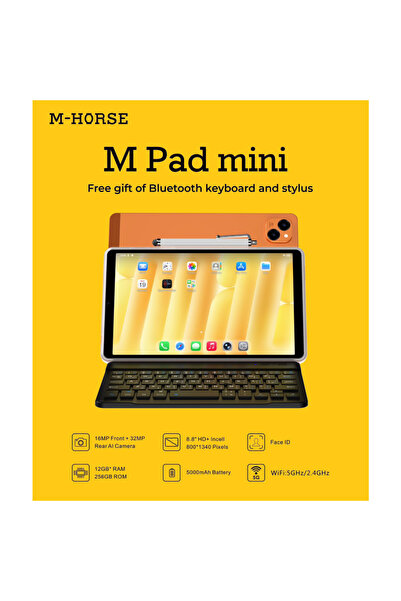 M HORSE M-Horse A9 Mini 4g Calling Tablet - 8.8" Hd+ Display - 12Gb Ram - 256...