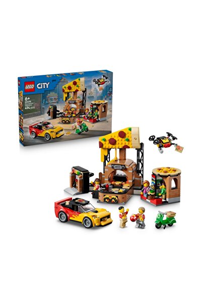 LEGO Experiență de livrare de pizza în oraș cu vehicule (60496)