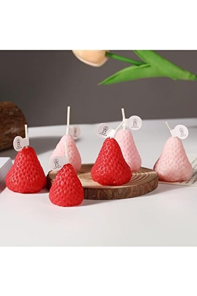 The Bros Handmade Strawberry Shaped Candles, Handmade, Red and Pink, Birthday...