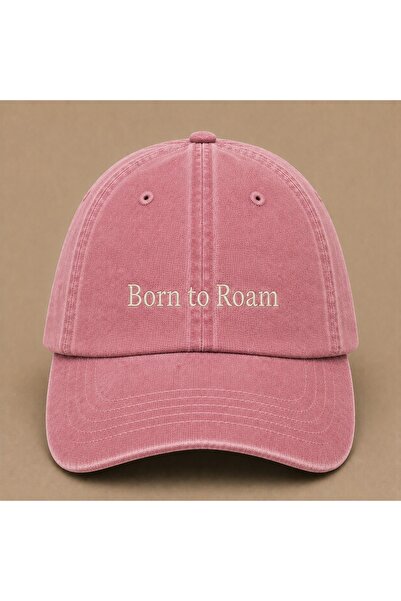 WeavedCo Born to Roam Embroidered Vintage Washed Cap Hat