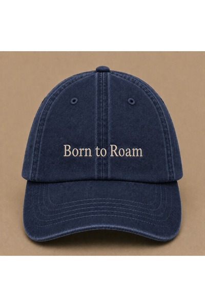 WeavedCo Born to Roam Embroidered Vintage Washed Cap Hat