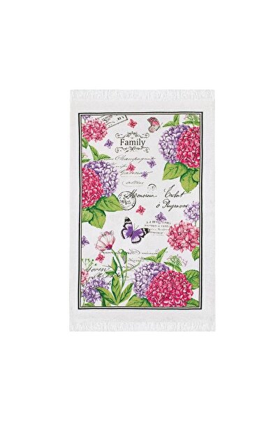 OEM Prosop De Bucătărie din Bumbac, Crem, Model Floral, 60x35cm