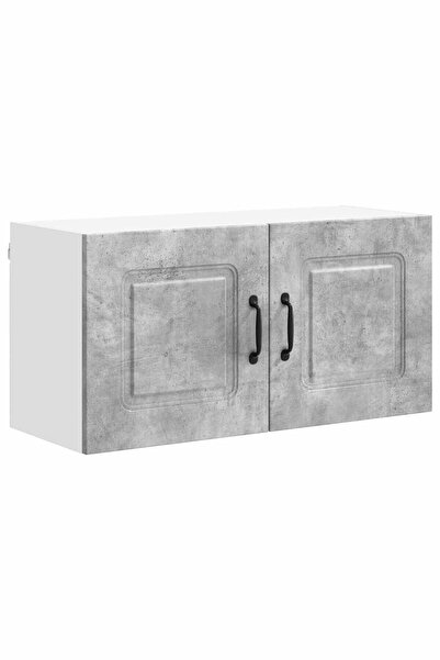vidaxl Dulap de bucătărie Kalmar Gri din beton 80 x 31 x 40 cm